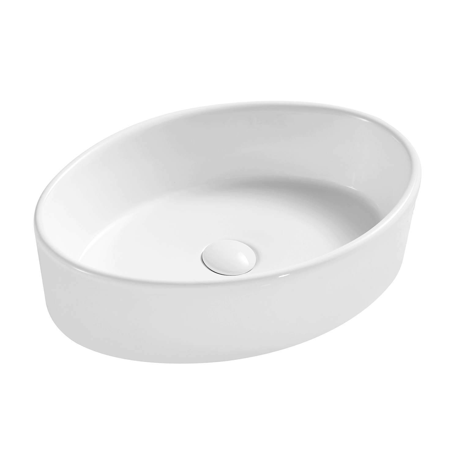 19 inches oval vitreous china sink medium size 50 cm white oval porcelain art sink for bathroom, washroom or powder room